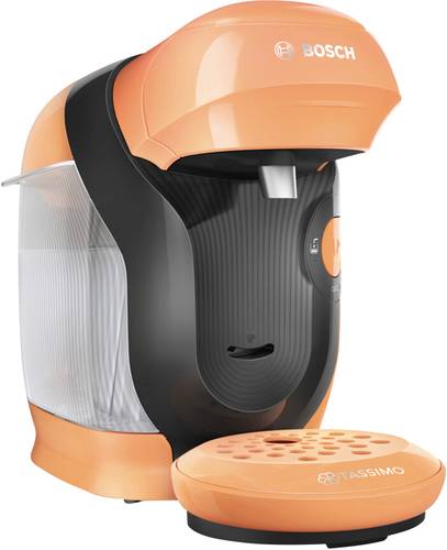 Bosch Haushalt Style TAS1106 Kapselmaschine Orange One Touch, Höhenverstellbarer Kaffeeauslauf von Bosch Haushalt