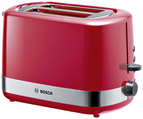 Bosch Haushalt TAT6A514 Toaster mit Brötchenaufsatz Rot, Edelstahl von Bosch Haushalt