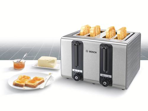 Bosch Haushalt TAT7S45 Toaster 4 Brenner, Toastfunktion Grau, Schwarz von Bosch Haushalt