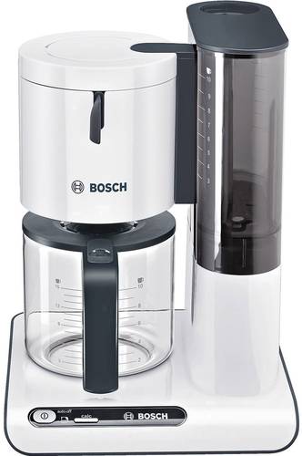 Bosch Haushalt TKA8011 Kaffeemaschine Weiß, Anthrazit Fassungsvermögen Tassen=10 Glaskanne, Warmha von Bosch Haushalt