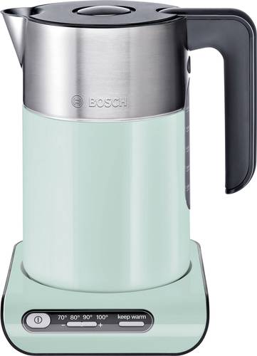 Bosch Haushalt TWK8612P Wasserkocher schnurlos Hellgrün, Edelstahl von Bosch Haushalt