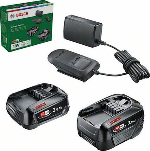 Bosch Home and Garden Starter-Set 18V (2.0Ah + 3.0Ah + AL 18V-20) 1600A02V33 Werkzeug-Akku und Ladeg von Bosch Home and Garden