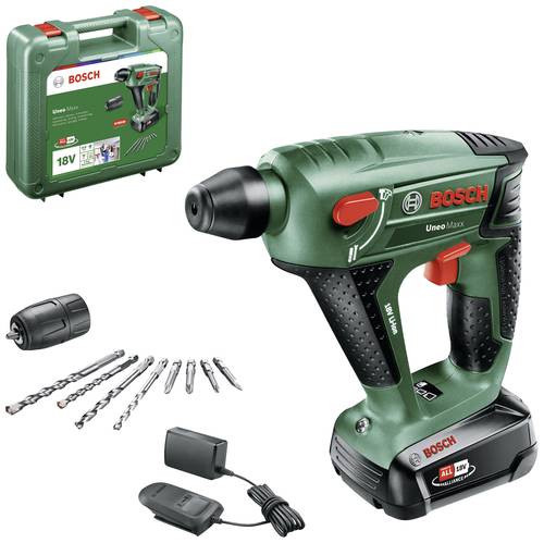 Bosch Home and Garden Uneo Maxx -Akku-Bohrhammer 18V 2.0Ah Li-Ion inkl. Akku, inkl. Ladegerät, inkl von Bosch Home and Garden