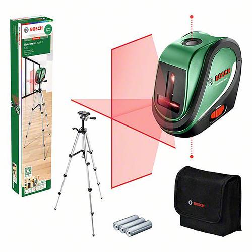 Bosch Home and Garden UniversalLevel 2 Set Kreuzlinienlaser Reichweite (max.): 10m von Bosch Home and Garden
