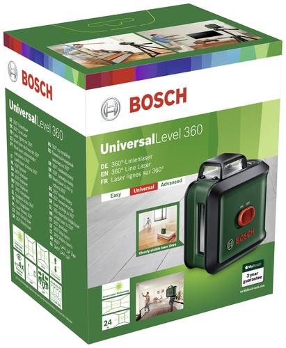 Bosch Home and Garden UniversalLevel 360 Kreuzlinienlaser inkl. Tasche, selbstnivellierend Reichweit von Bosch Home and Garden