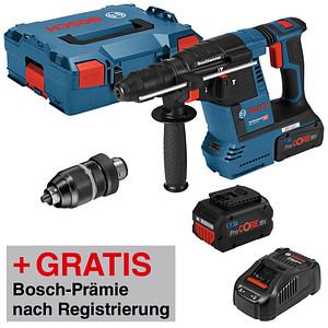AKTION: BOSCH Professional GBH 18V-26 F Akku-Bohrhammer-Set 18,0 V, mit 2 Akkus mit Prämie nach Registrierung von Bosch Professional
