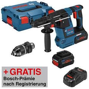 AKTION: BOSCH Professional GBH 18V-26 F Akku-Bohrhammer-Set 18,0 V, mit 2 Akkus mit Prämie nach Registrierung AKTION: BOSCH Professional GBH 18V-26 F Akku-Bohrhammer-Set 18,0 V, mit 2 Akkus mit Prämie nach Registrierung von Bosch Professional