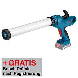 AKTION: BOSCH Professional GCG 18V-600 Akku-Kartuschenpistole 310,0/400,0 ml 18,0 V mit Prämie nach Registrierung AKTION: BOSCH Professional GCG 18V-600 Akku-Kartuschenpistole 310,0/400,0 ml 18,0 V mit Prämie nach Registrierung von Bosch Professional