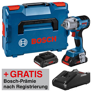 AKTION: BOSCH Professional GDS 18V-450 HC Akku-Drehschlagschrauber-Set 18,0 V, mit 2 Akkus mit Prämie nach Registrierung AKTION: BOSCH Professional GDS 18V-450 HC Akku-Drehschlagschrauber-Set 18,0 V, mit 2 Akkus mit Prämie nach Registrierung von Bosch Professional
