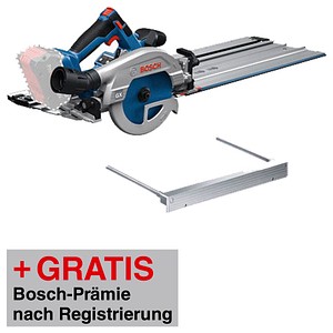 AKTION: BOSCH Professional GKS 18V-57-2 GX + FSN 440 X Akku-Handkreissäge-Set 18,0 V, ohne Akku mit Prämie nach Registrierung AKTION: BOSCH Professional GKS 18V-57-2 GX + FSN 440 X Akku-Handkreissäge-Set 18,0 V, ohne Akku mit Prämie nach Registrierung von Bosch Professional