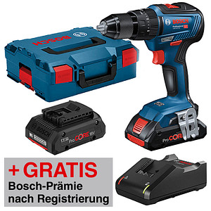 AKTION: BOSCH Professional GSB 18V-55 Akku-Schlagbohrschrauber-Set 18,0 V, mit 2 Akkus mit Prämie nach Registrierung AKTION: BOSCH Professional GSB 18V-55 Akku-Schlagbohrschrauber-Set 18,0 V, mit 2 Akkus mit Prämie nach Registrierung von Bosch Professional