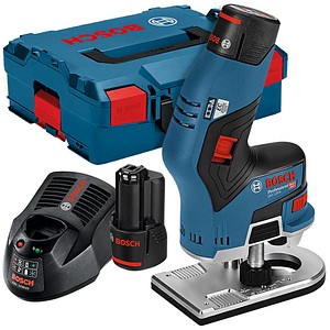 BOSCH Professional GKF 12V-8 Akku-Kantenfräse 12,0 V, mit 2 Akkus von Bosch Professional