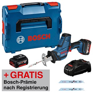 AKTION: BOSCH Professional GSA 18V-LI C Akku-Säbelsäge Set 18,0 V, mit 2 Akkus mit Prämie nach Registrierung AKTION: BOSCH Professional GSA 18V-LI C Akku-Säbelsäge Set 18,0 V, mit 2 Akkus mit Prämie nach Registrierung von Bosch Professional