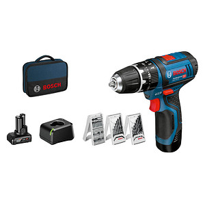 BOSCH Professional GSB 12V-15 Akku-Schlagbohrschrauber-Set 12,0 V, mit 2 Akkus von Bosch Professional