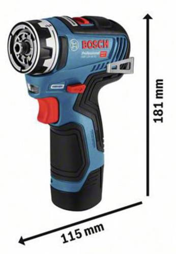 Bosch Professional 06019H3001 Akku-Bohrschrauber 12V Li-Ion inkl. 2. Akku, inkl. Ladegerät, inkl. K von Bosch Professional