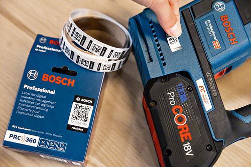Bosch Professional 1600A02C1N Inventar-Etiketten 25 x 50mm 1 St. Stark haftend von Bosch Professional