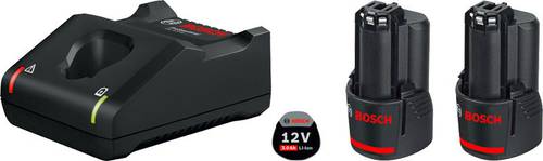 Bosch Professional GAL 12V-40 + 2x GBA 12V 3.0Ah 1600A019RD Werkzeug-Akku und Ladegerät 12V 3Ah Li- von Bosch Professional