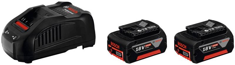 Bosch Professional »GBA 18V 5.0Ah« Akku Starter-Set (2 St), inkl. Ladegerät von Bosch Professional