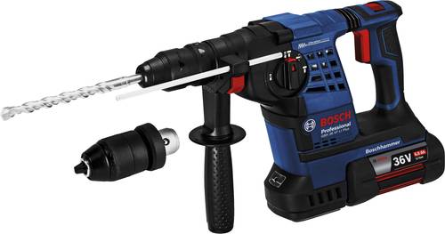 Bosch Professional GBH 36 V-LI Plus SDS-Plus-Akku-Bohrhammer 36V 4Ah Li-Ion inkl. 2. Akku, inkl. Kof von Bosch Professional