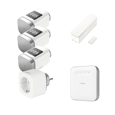 Bosch Smart Home Starter Set Energiesparen • 3 Thermostate • Fensterk. • Plug von Bosch Smart Home
