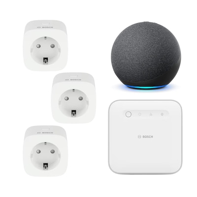 Bosch Smart Home Starter Set Energiesparen • 4x Smart Plug + Echo Dot (5th) mit Alexa von Bosch Smart Home