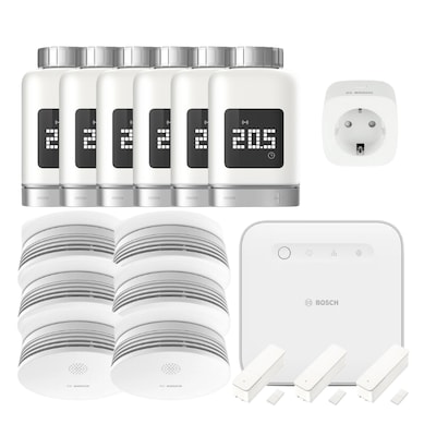 Bosch Smart Home Starter Set "Smarte Bude" • für 6 Räume inkl. Thermostat von Bosch Smart Home