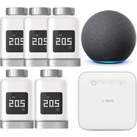 Bosch Smart Home Starter Set Smarte Heizung • 5x smartes Thermostat + Echo Dot (5th) mit Alexa von Bosch Smart Home
