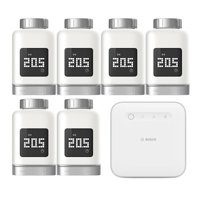 Bosch Smart Home Starter Set Smarte Heizung • 6x smartes Thermostat von Bosch Smart Home