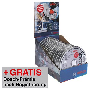 AKTION: 10 BOSCH Trennscheiben X-LOCK Standard for Inox mit Prämie nach Registrierung AKTION: 10 BOSCH Trennscheiben X-LOCK Standard for Inox mit Prämie nach Registrierung von Bosch