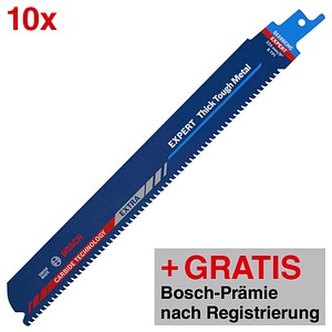 AKTION: 10 BOSCH EXPERT S 1155 CHM Endurance for HeavyMetal Säbelsägeblätter mit Prämie nach Registrierung AKTION: 10 BOSCH EXPERT S 1155 CHM Endurance for HeavyMetal Säbelsägeblätter mit Prämie nach Registrierung von Bosch