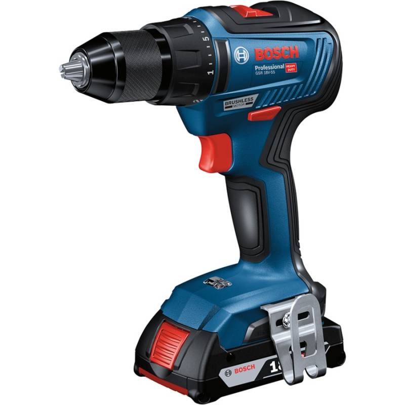 Akku-Combo Kit GDR 18V-200 Professional + GSR 18V-55 Professional, 18Volt, Werkzeug-Set von Bosch