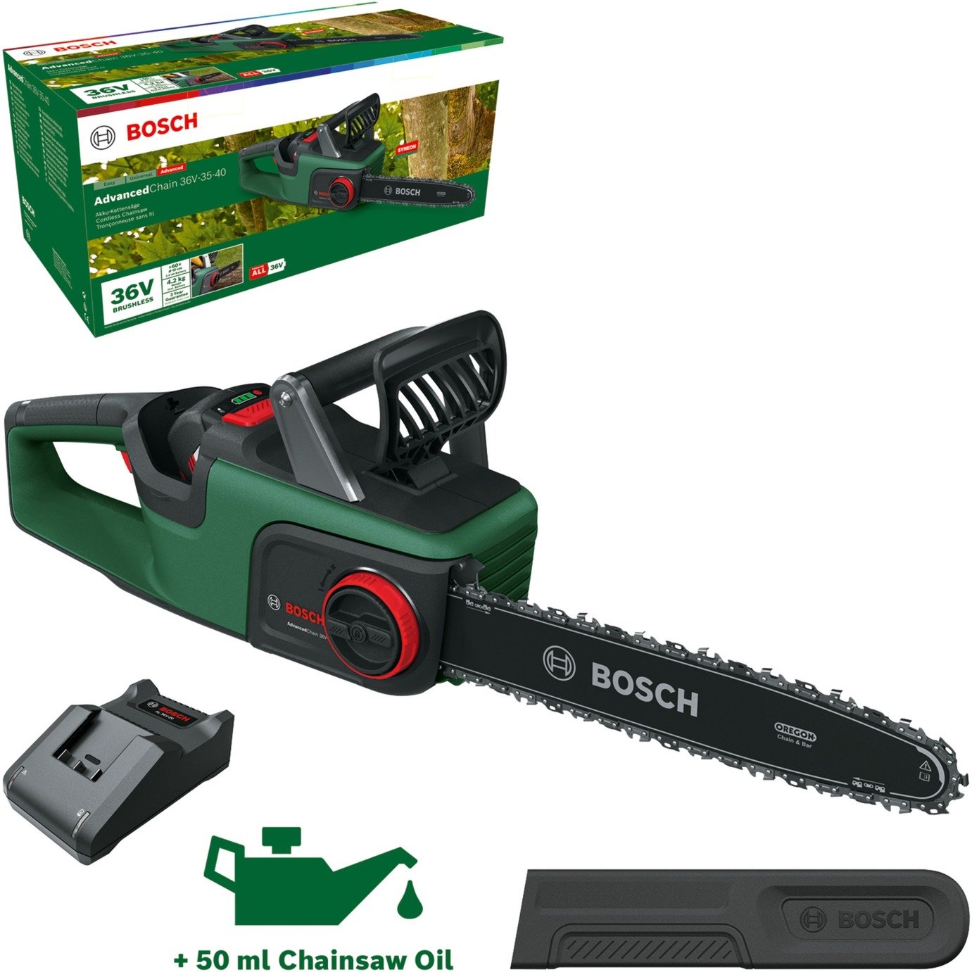 Akku-Kettensäge AdvancedChain 36V 35-40, 36Volt Akku-Kettensäge AdvancedChain 36V 35-40, 36Volt von Bosch