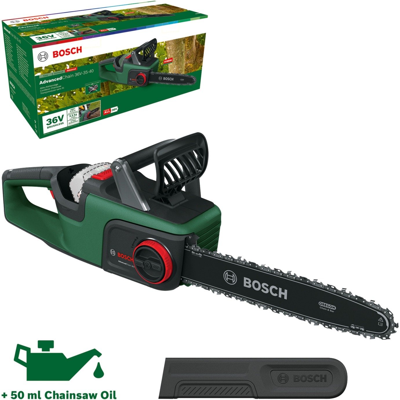 Akku-Kettensäge AdvancedChain 36V 35-40 Solo, 36Volt Akku-Kettensäge AdvancedChain 36V 35-40 Solo, 36Volt von Bosch