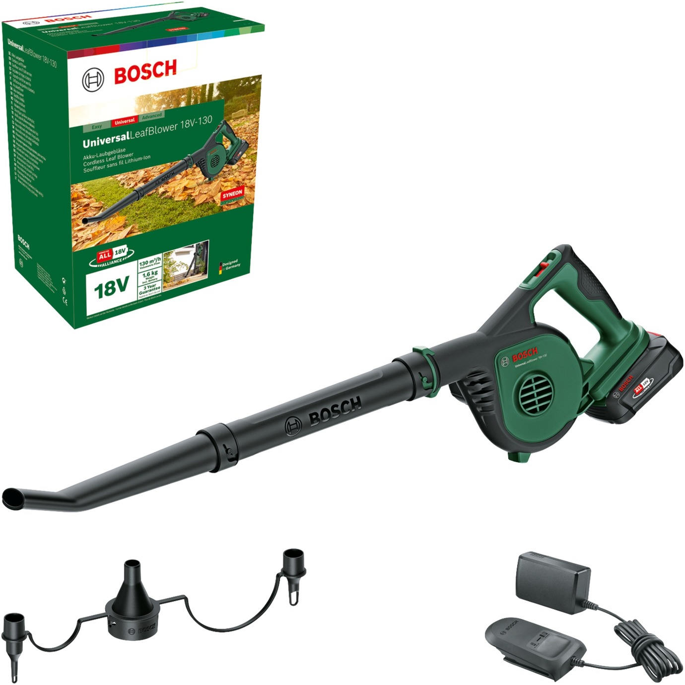 Akku-Laubbläser Universal LeafBlower 18V-130, 18Volt, Laubgebläse von Bosch