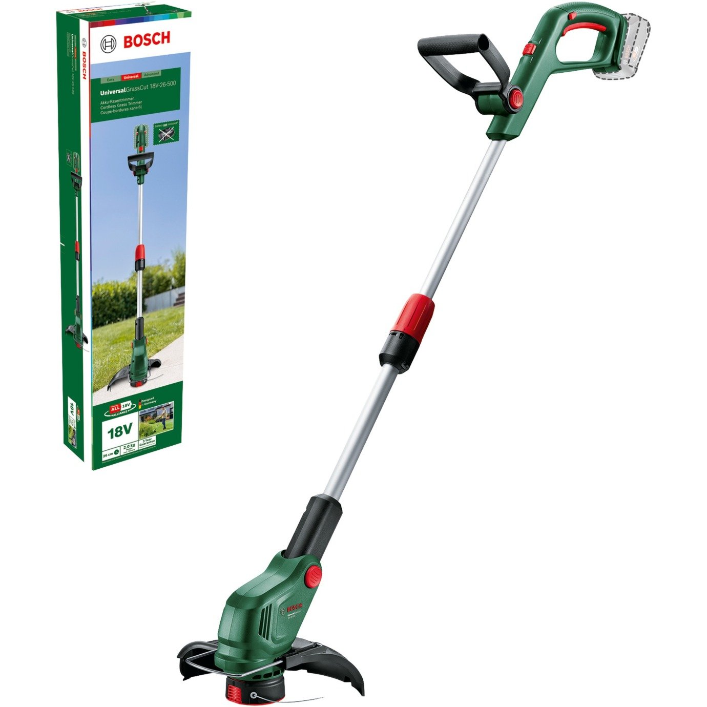 Akku-Rasentrimmer UniversalGrassCut 18V-26-500 Solo, 18Volt Akku-Rasentrimmer UniversalGrassCut 18V-26-500 Solo, 18Volt von Bosch
