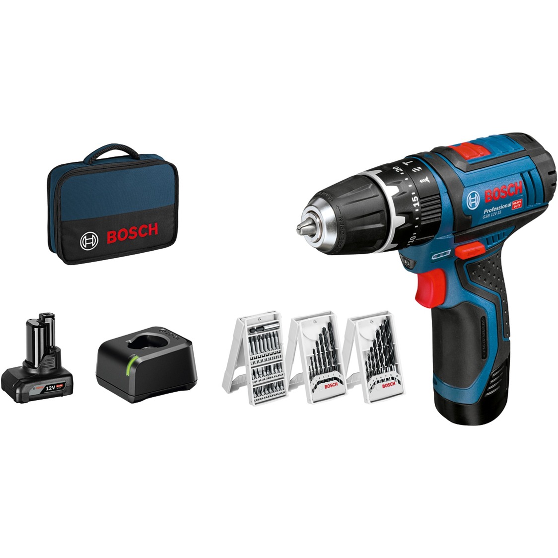 Akku-Schlagbohrschrauber GSB 12V-15 Professional, 12 Volt von Bosch