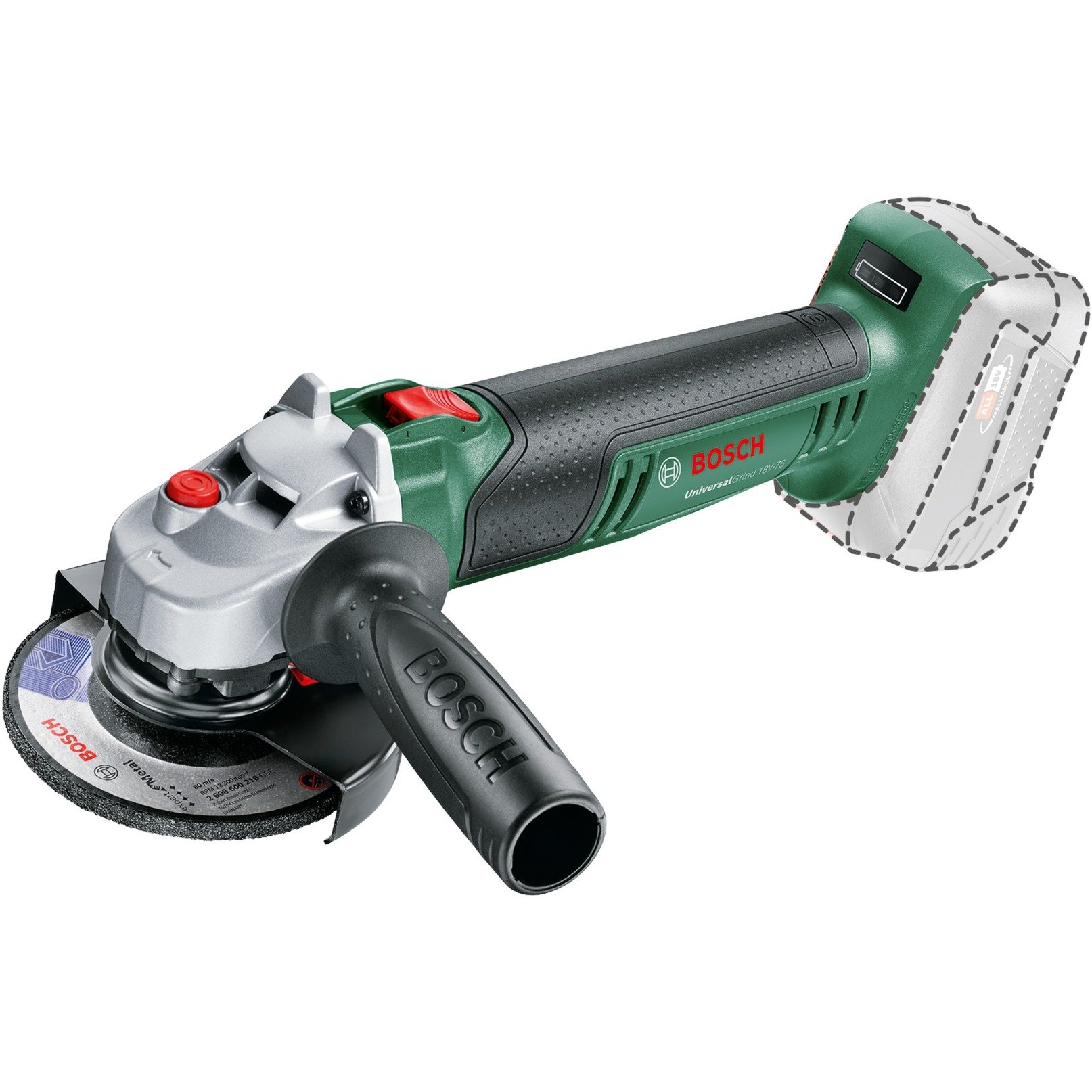 Akku-Winkelschleifer UniversalGrind 18V-75 Ø 115mm Akku-Winkelschleifer UniversalGrind 18V-75 Ø 115mm von Bosch