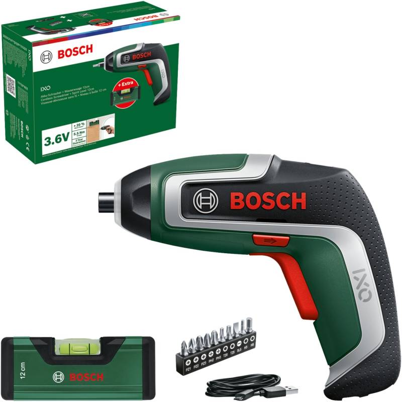 Akkuschrauber IXO 7 Wasserwagen-Set 3,6Volt von Bosch
