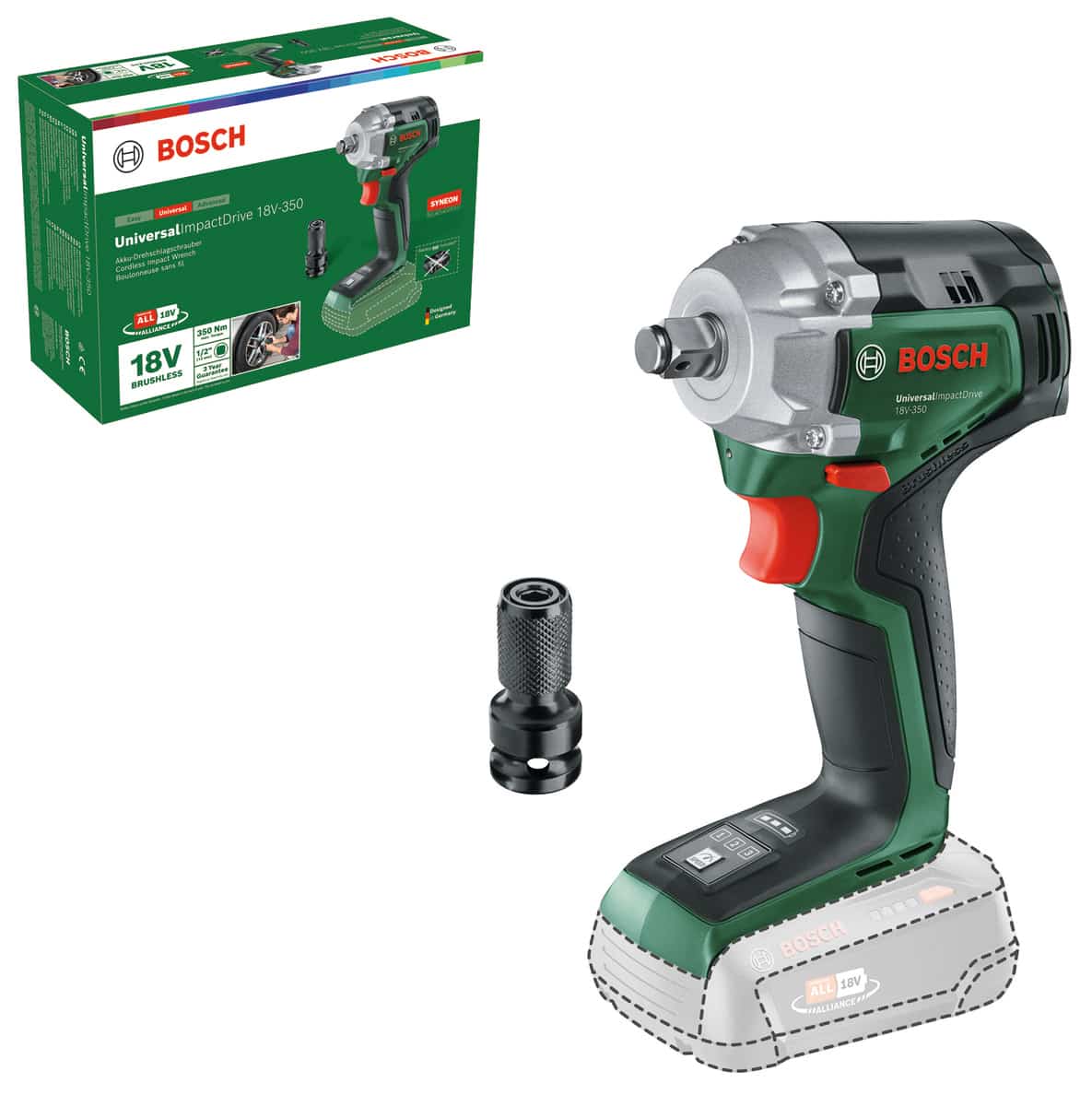 BOSCH Akku-Drehschlagschrauber UniversalImpactDrive 18V-350, 0603980304, solo BOSCH Akku-Drehschlagschrauber UniversalImpactDrive 18V-350, 0603980304, solo von Bosch