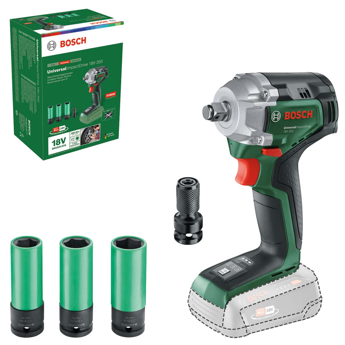 BOSCH Akku-Drehschlagschrauber UniversalImpactDrive 18V-350, 0603980305, solo von Bosch
