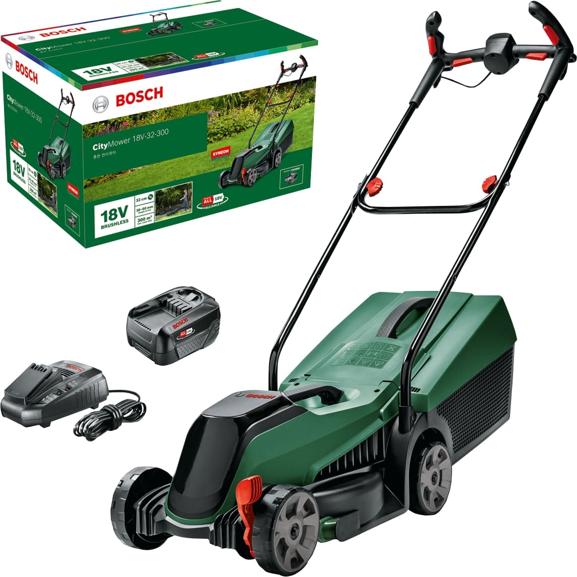 BOSCH Akku-Rasenmäher, CityMower 18V-32-300, 06008B9A07, 1x4,0 Ah BOSCH Akku-Rasenmäher, CityMower 18V-32-300, 06008B9A07, 1x4,0 Ah von Bosch