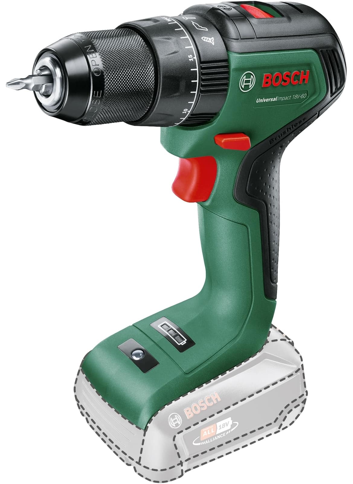 BOSCH Akku-Schlagbohrschrauber UniversalImpact 18V-60 06039D7100, 2-Gang, ohne Akku BOSCH Akku-Schlagbohrschrauber UniversalImpact 18V-60 06039D7100, 2-Gang, ohne Akku von Bosch