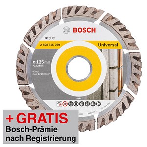 AKTION: BOSCH Diamant-Trennscheibe Standard for Universal mit Prämie nach Registrierung von Bosch