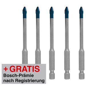 AKTION: BOSCH EXPERT HEX-9 MultiConstruction Fliesenbohrer-Set, 5-teilig mit Prämie nach Registrierung AKTION: BOSCH EXPERT HEX-9 MultiConstruction Fliesenbohrer-Set, 5-teilig mit Prämie nach Registrierung von Bosch