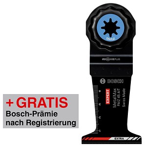 AKTION: BOSCH EXPERT PAIZ 45 AIT MetalMax Tauchsägeblatt mit Prämie nach Registrierung AKTION: BOSCH EXPERT PAIZ 45 AIT MetalMax Tauchsägeblatt mit Prämie nach Registrierung von Bosch