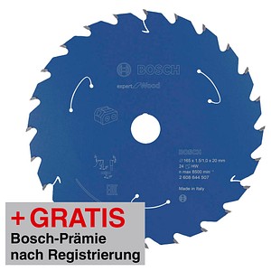 AKTION: BOSCH EXPERT for Wood Kreissägeblatt 165,0 mm, 24 Zähne mit Prämie nach Registrierung AKTION: BOSCH EXPERT for Wood Kreissägeblatt 165,0 mm, 24 Zähne mit Prämie nach Registrierung von Bosch
