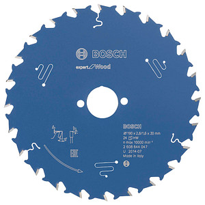 BOSCH Expert for Wood Kreissägeblatt 190,0 mm, 24 Zähne von Bosch