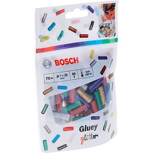 BOSCH Heißklebesticks Gluey Glitter-Mix farbsortiert, 70 St. von Bosch