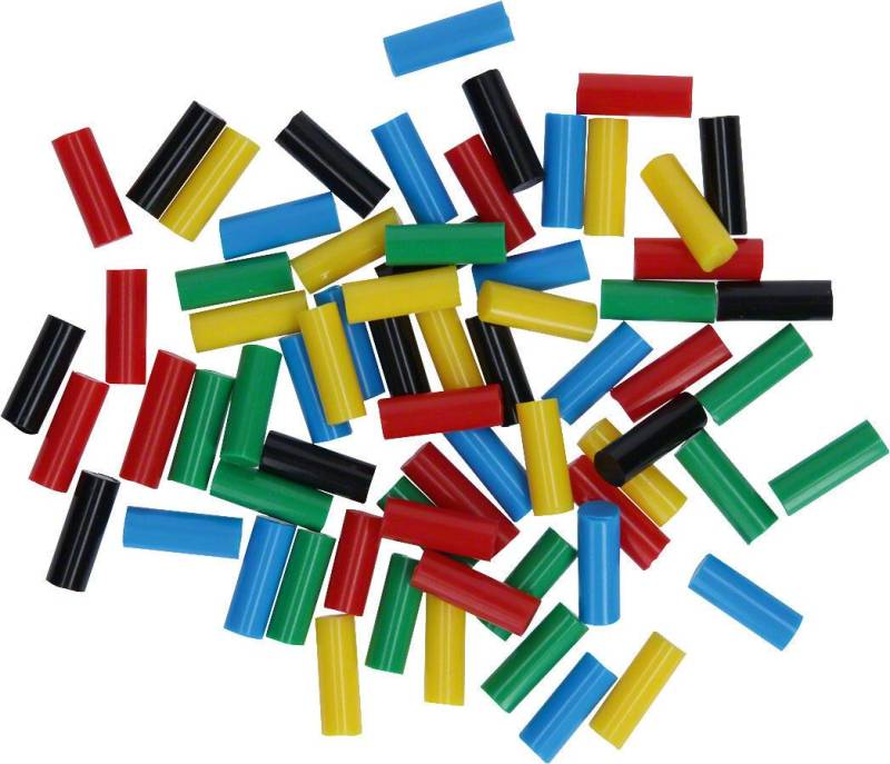 BOSCH Heißklebesticks Gluey Farb-Mix rot, gelb, blau, schwarz, grün von Bosch