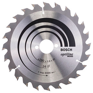 BOSCH Optiline Wood Kreissägeblatt 190,0 mm, 24 Zähne von Bosch